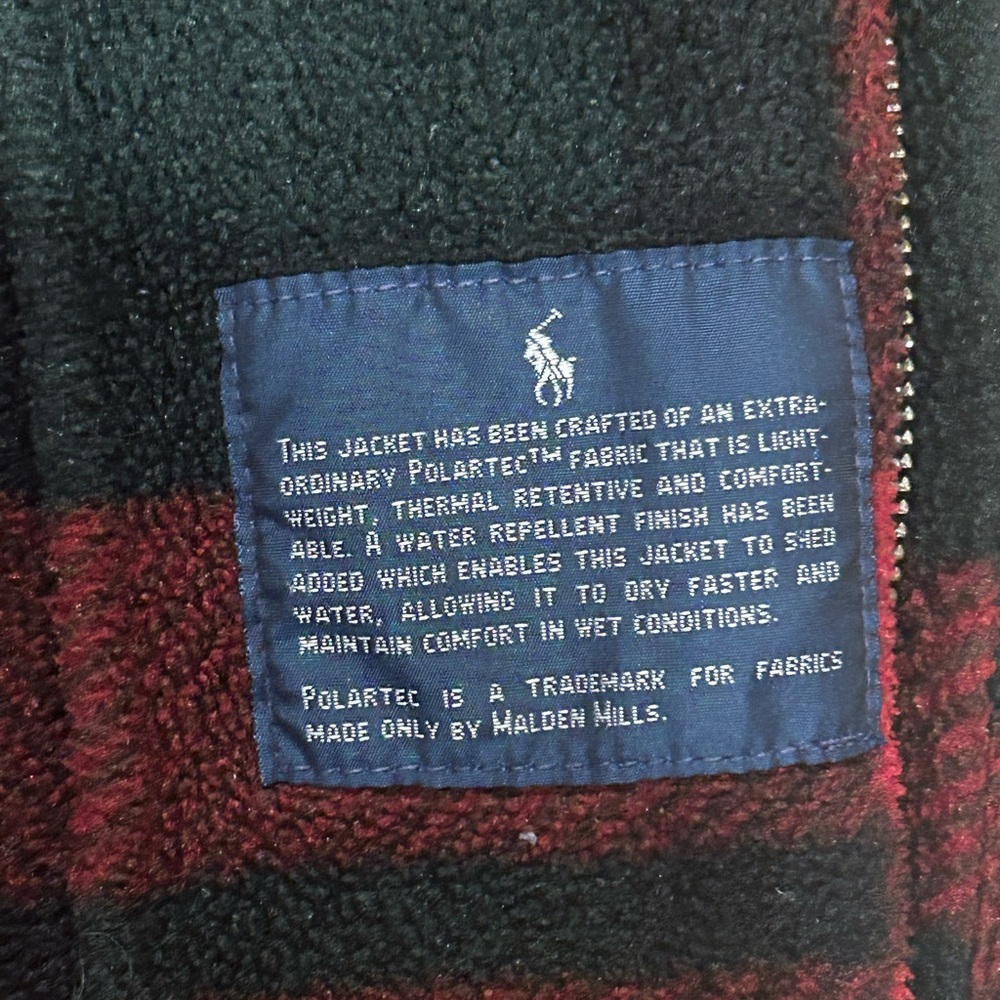 Vintage Polo Sport Polartec Fleece tartan - Picture 10 of 11